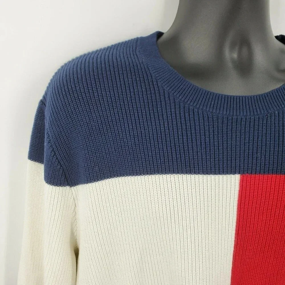 Tommy Hilfiger Men's Icon Original Flag Crew Neck Pullover Sweater‎ Size XL - Picture 3 of 11